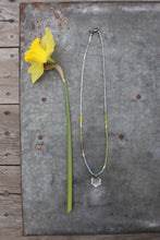 Load image into Gallery viewer, Daffodil Necklace #2: Periwinkle and Antique African Seed Bead Necklace
