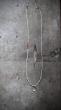 Load image into Gallery viewer, Daffodil Necklace: Periwinkle and Antique African Seed Bead Necklace
