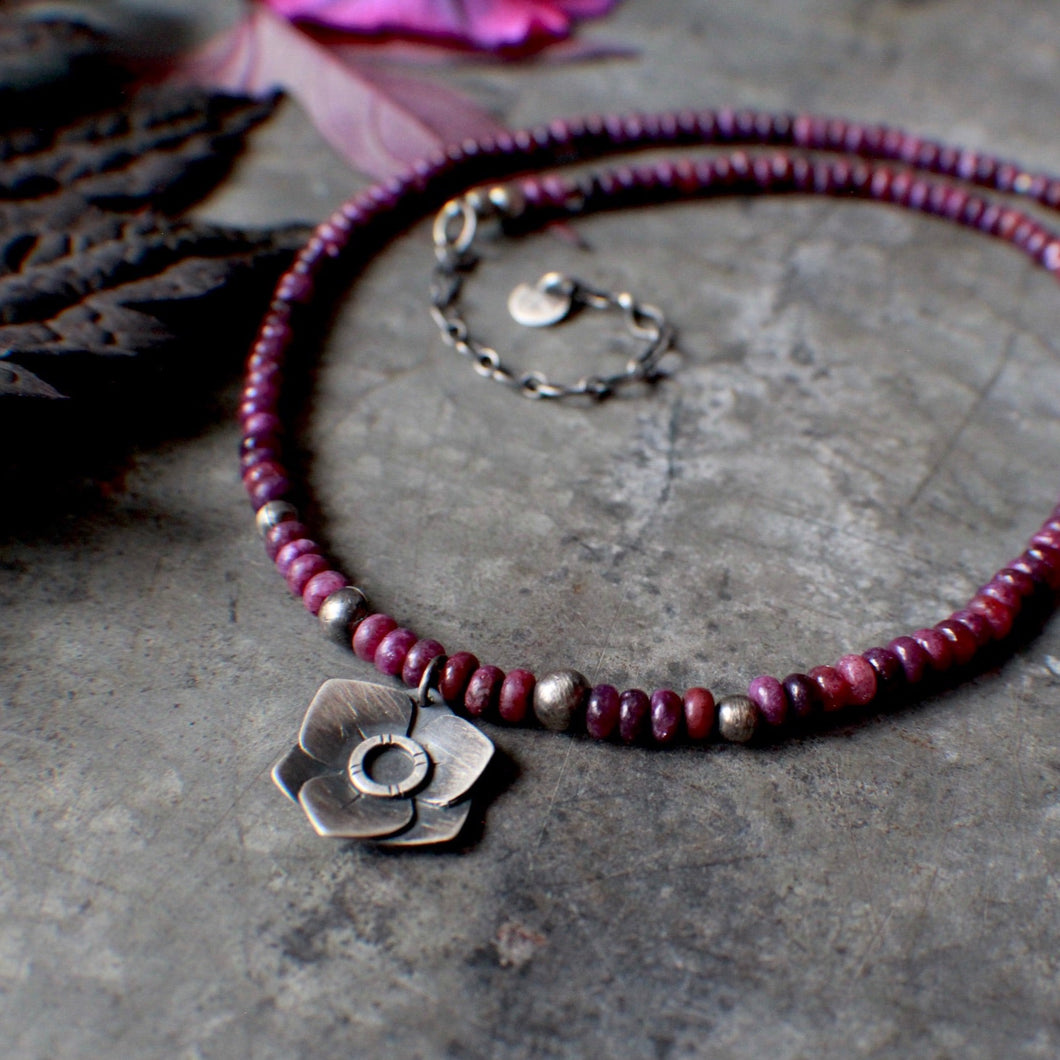 Purple is my Color, A beaded Lepidolite Necklace