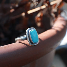 Load image into Gallery viewer, For the Love of Turquoise:  Size 8.5 light blue Rectangle in Natural Sonoran Turquoise
