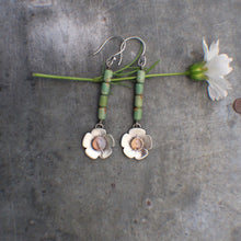 Load image into Gallery viewer, Montana Garden Earrings with Turquoise, Montana Agate, &amp; 14k Gold Fill

