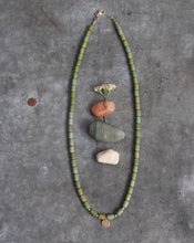 Load image into Gallery viewer, Riverbed Baby: The Gallatin: A Barrel Beaded Necklace in 14k Gold Fill
