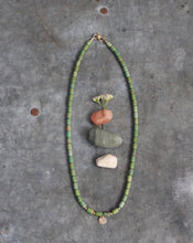 Load image into Gallery viewer, Riverbed Baby: The Salmon: A Barrel Beaded Necklace in 14k Gold Fill
