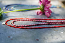 Load image into Gallery viewer, Gold Lumiere Necklace in Pink Rhodonite - 14k Gold Fill - extends 16-18"
