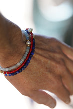 Load image into Gallery viewer, Summer Tides - Light Blue Aquamarine &amp; freshwater pearl bracelet with 14k Gold Fill
