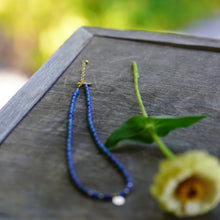 Load image into Gallery viewer, Gold Lumiere Necklace in Lapis Lazuli - 14k Gold Fill - extends 16-18"

