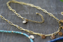 Load image into Gallery viewer, Gold Lumiere Paperclip Chain Necklace - 14k Gold Fill 16-18" length

