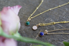 Load image into Gallery viewer, Lapis Lazuli Necklace in 14k Gold FIll - 6mm round on bead chain - Truth and Insight
