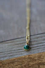 Load image into Gallery viewer, Malachite Necklace in 14k Gold FIll - 6mm round on bead chain - personal growth &amp; transformation
