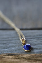 Load image into Gallery viewer, Lapis Lazuli Necklace in 14k Gold FIll - 6mm round on bead chain - Truth and Insight
