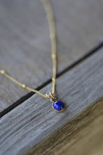 Load image into Gallery viewer, Lapis Lazuli Necklace in 14k Gold FIll - 6mm round on bead chain - Truth and Insight
