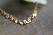 Load image into Gallery viewer, Gold Confetti Paperclip Chain Necklace - 14K Gold Fill in long OR short, for layering!
