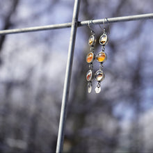 Load image into Gallery viewer, Montana Agate Danglers #2 with Small ovals at bottom
