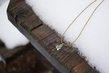 Load image into Gallery viewer, Seedling Necklace in Green Kyanite - 18" on gold seed beads
