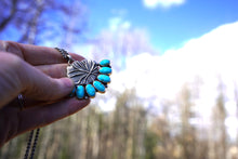 Load image into Gallery viewer, Seeds of Change - a sand cast Bloom with Sonoran Turquoise Petals

