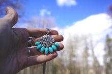Load image into Gallery viewer, Seeds of Change - a sand cast Bloom with Sonoran Turquoise Petals
