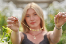 Load image into Gallery viewer, Gold Confetti Paperclip Chain Necklace - 14K Gold Fill in long OR short, for layering!
