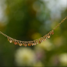 Load image into Gallery viewer, Gold Confetti Paperclip Chain Necklace - 14K Gold Fill in long OR short, for layering!
