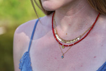 Load image into Gallery viewer, Gold Confetti Paperclip Chain Necklace - 14K Gold Fill in long OR short, for layering!
