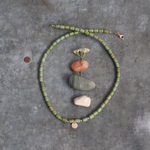 Load image into Gallery viewer, Riverbed Baby: The Gallatin: A Barrel Beaded Necklace in 14k Gold Fill
