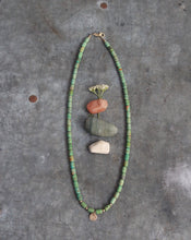 Load image into Gallery viewer, Riverbed Baby: The Cache Le Poudre: A Barrel Beaded Necklace in 14k Gold Fill
