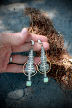 Load image into Gallery viewer, Big Spruce over Moons in June, a big ol&#39; pair of earrings
