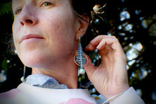 Load image into Gallery viewer, Big Spruce over Moons in June, a big ol&#39; pair of earrings
