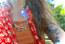 Load image into Gallery viewer, Long Beaded double necklace in Blues!
