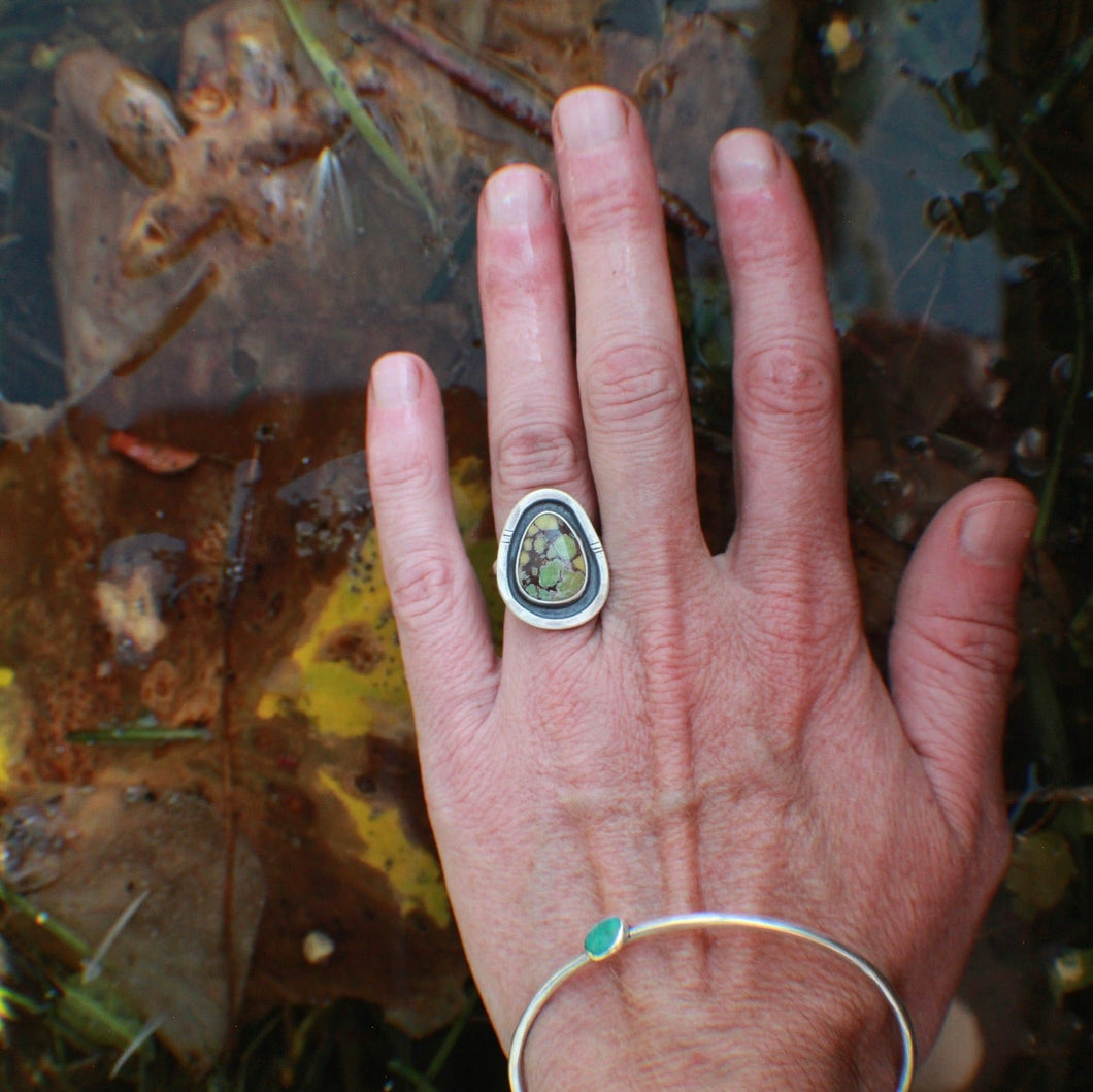 River Keeper Ring: Size 7 Egyptian Turquoise