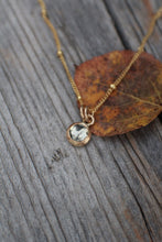 Load image into Gallery viewer, Very Light Green 6mm Rosecut Montana Sapphire Necklace in 14k Gold Fill - OOAK
