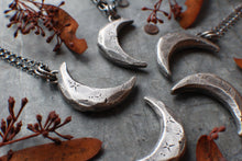 Load image into Gallery viewer, Shoot for the MOON - Charmed Crescent Moon on 24&quot; chain - Ready to Ship
