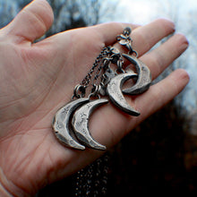 Load image into Gallery viewer, Shoot for the MOON - Charmed Crescent Moon on 24&quot; chain - Ready to Ship
