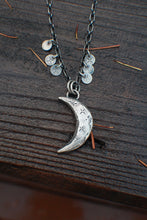 Load image into Gallery viewer, Shoot for the MOON - Charmed Crescent Moon on 24&quot; chain - Ready to Ship
