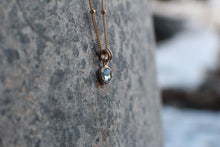 Load image into Gallery viewer, #5 Bright Blue 6mm Rosecut Montana Sapphire Necklace in 14k Gold Fill - OOAK
