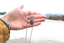 Load image into Gallery viewer, Wild Ice Pendant #4 -Thick Big Oval on 18&quot; reverse rope chain
