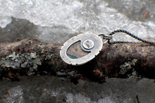 Load image into Gallery viewer, Wild Ice Pendant #4 -Thick Big Oval on 18&quot; reverse rope chain
