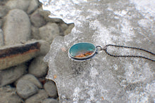 Load image into Gallery viewer, Wild Ice Pendant #4 -Thick Big Oval on 18&quot; reverse rope chain
