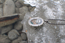 Load image into Gallery viewer, Wild Ice Pendant #4 -Thick Big Oval on 18&quot; reverse rope chain
