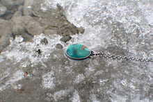 Load image into Gallery viewer, Wild Ice Pendant #7 - freeform Gem Silica with Brown on 18&quot; Rolo chain
