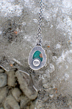 Load image into Gallery viewer, Wild Ice Pendant #7 - freeform Gem Silica with Brown on 18&quot; Rolo chain
