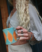 Load image into Gallery viewer, The Storm Ring: A Montana Sapphire ring in 14k Gold and Sterling Silver - Size 7.75 - OOAK
