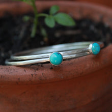 Load image into Gallery viewer, Erry&#39;day Turquoise Bangle SIZE MEDIUM: 2 1/2&quot; inner diameter, stone with black matrix
