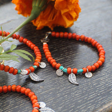 Load image into Gallery viewer, &quot;No Bad Days in Orange&quot;- A Bracelet - Size Medium 7.5&quot; OOAK
