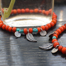 Load image into Gallery viewer, &quot;No Bad Days in Orange&quot;- A Bracelet - Size Medium 7.5&quot; OOAK

