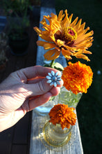 Load image into Gallery viewer, Turquoise Flower Power Ring - size 7
