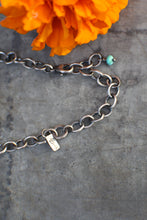 Load image into Gallery viewer, Plumeria Necklace with Shattuckite in Chrysocolla - OOAK
