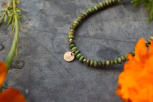 Load image into Gallery viewer, Rio Bravo: AAA Green Sonoran Gold Turquoise Necklace with 14k Gold Fill
