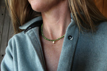Load image into Gallery viewer, Rio Bravo: AAA Green Sonoran Gold Turquoise Necklace with 14k Gold Fill
