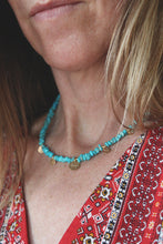 Load image into Gallery viewer, 5 Coins Kingman Turquoise Necklace with 14k Gold Fill - OOAK
