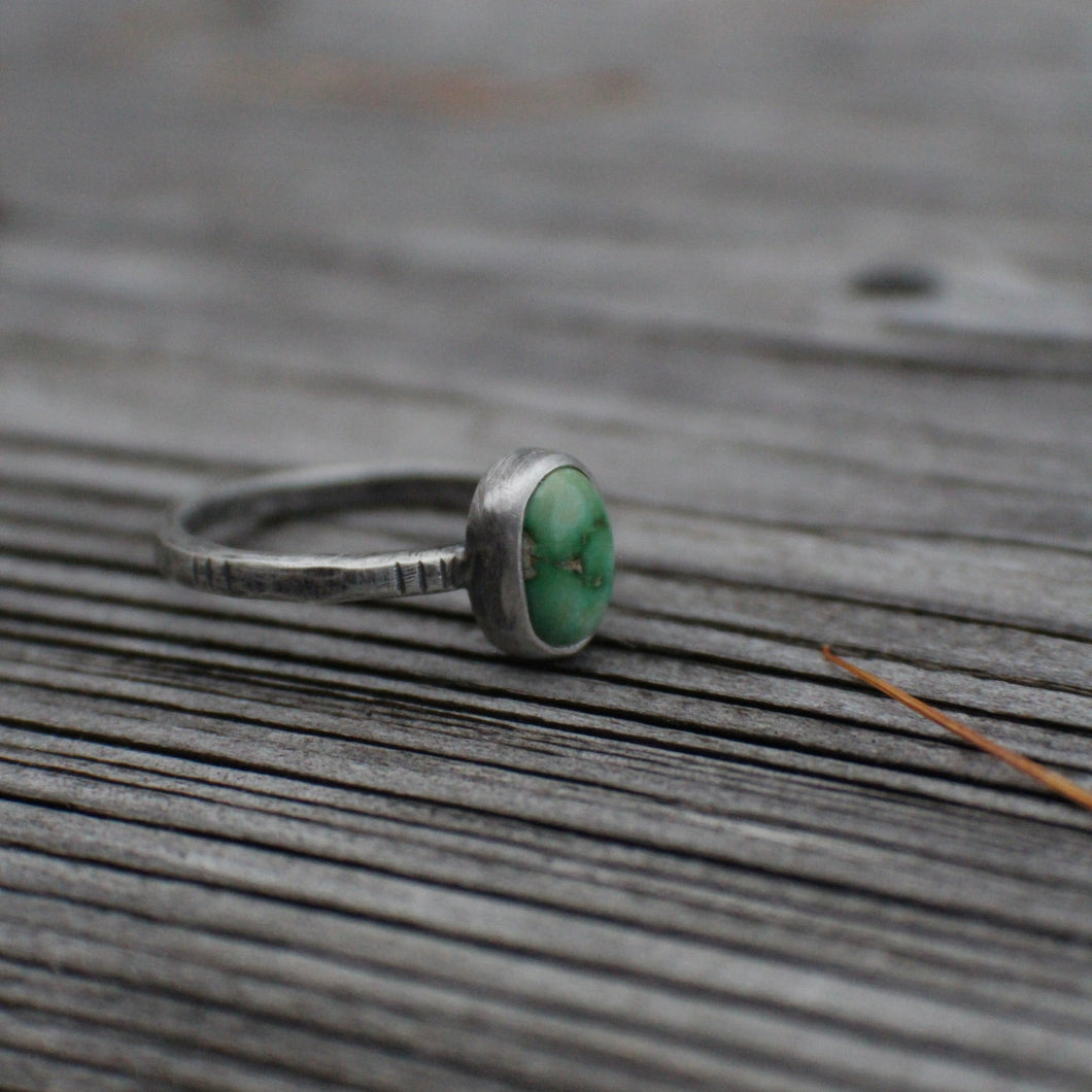 Alchemy Ring - size 7.25 Turquoise oval Fatty Stacker